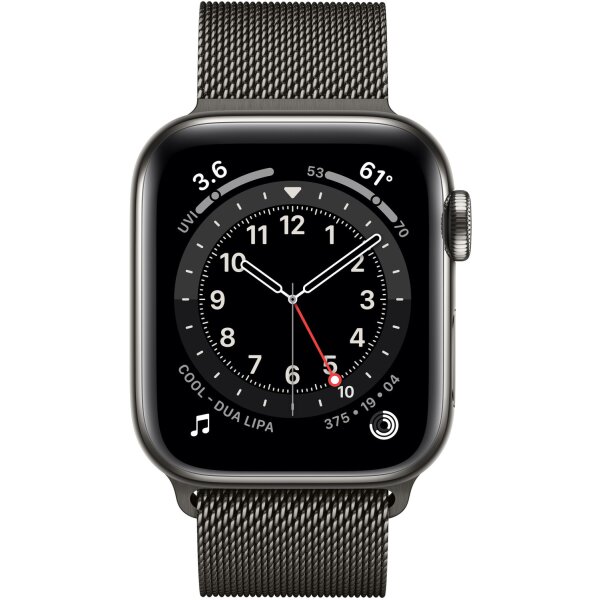 Apple Watch Series 6 GPS + Cellular, 40mm Graphite Stainless Steel Case with Graphite Milanese Loop