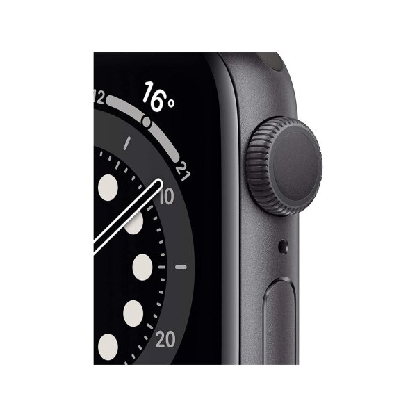 Apple Watch Series 6 GPS 40mm Space Gray Aluminium Case with Black Sport Band Regular