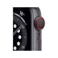 Apple Watch Series 6 GPS + Cellular, 40mm Space Gray Aluminium Case with Black Sport Band - Regular