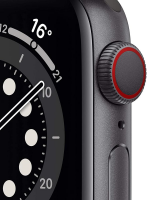 Apple Watch Series 6 GPS + Cellular, 40mm Space Gray Aluminium Case with Black Sport Band - Regular