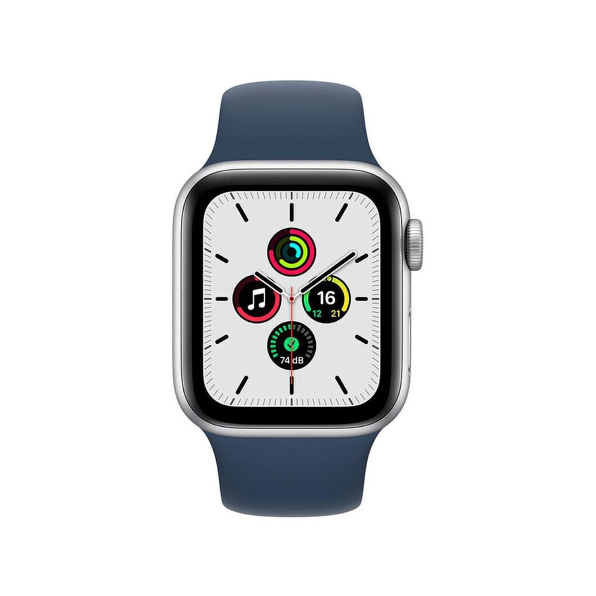 Apple Watch SE (1.Gen) GPS 40mm silber mit Sportarmband abyssblau, 195,00