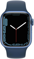 Apple Watch Series 7 GPS + Cellular 41mm Aluminium blau mit Sportarmband