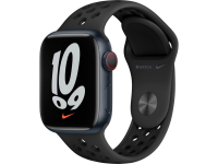 Apple Watch Nike Series 7 GPS + Cellular 41mm Aluminium Mitternacht mit Sportarmband anthrazit/schwarz