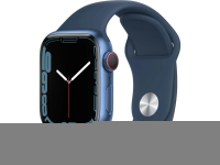 Apple Watch Series 7 GPS + Cellular 45mm Aluminium blau mit Sportarmband abyssblau