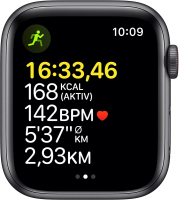 Apple Watch SE (GPS + Cellular) 44mm space grau mit Sportarmband Mitternacht