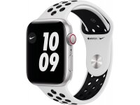 Apple Watch Nike SE (1.Gen) GPS + Cellular 40mm silber mit Sportarmband Pure Platinum/schwarz