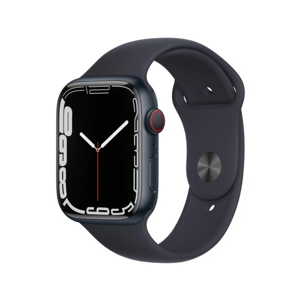 Apple Watch Series 7 (GPS + Cellular) 41mm Aluminium Mitternacht mit Sportarmband Mitternacht