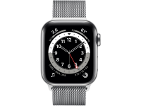 Apple Watch Series 6 GPS Cellular 40mm Edelstahl silber mit Milanaise Armband silber