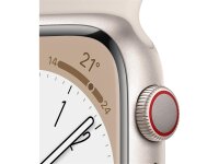 Apple Watch S8 Aluminium Cellular 41mm Polarstern (Sportarmband polarstern)