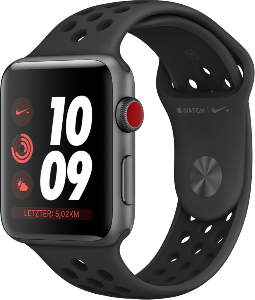 Apple Watch Nike+ Series 3 GPS + Cellular Aluminium 38mm grau