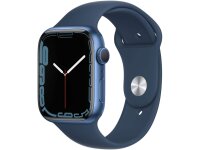 Apple Watch Series 7 GPS 45mm Aluminium blau mit Sportarmband abyssblau