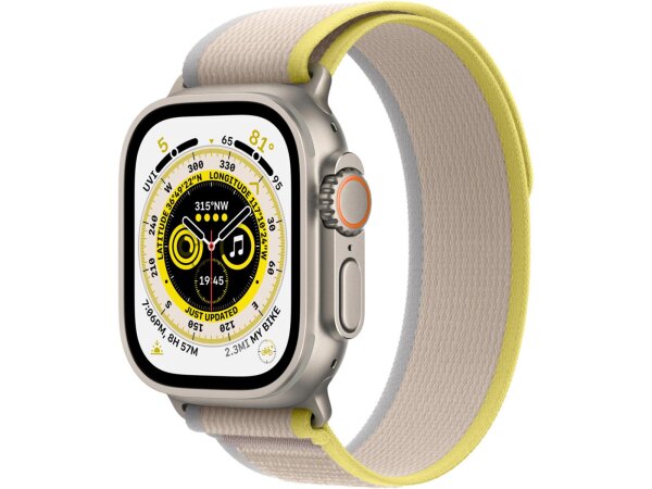 Apple Watch Ultra 49mm Titan GPS + Cellular Trail Loop gelb/beige S/M
