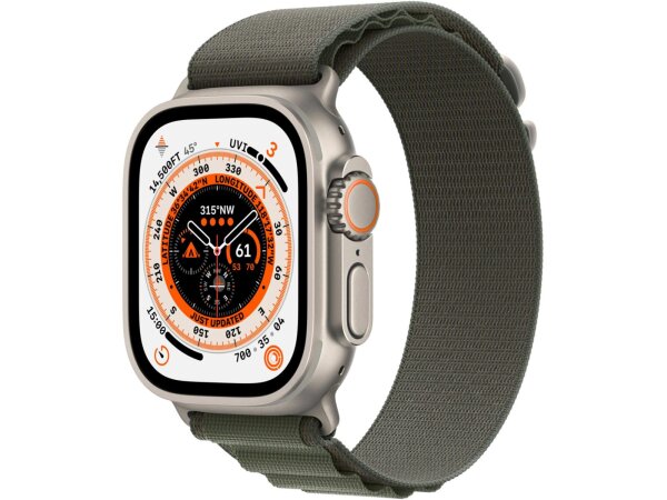 Apple Watch Ultra 49mm Titan GPS + Cellular Alpine Loop Grün Medium