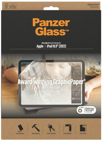 PanzerGlass™ GraphicPaper® Screen Protector iPad 10.9" (2022) - Paper Feel | Ultra-Wide Fit