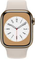Apple Watch Series 8 (GPS + Cellular) 41mm Edelstahl gold/Polarstern