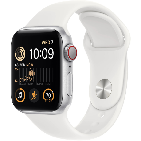 Apple Watch SE (2.Gen) GPS + Cellular 44mm Aluminium silber/weiß (2022)