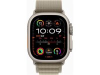 Apple Watch Ultra 2 GPS + Cellular 49mm Titanium Case with Olive Alpine Loop - Small