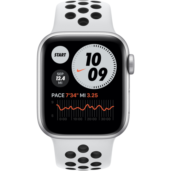 Apple Watch Nike SE (1.Gen) GPS 44mm silber mit Sportarmband Pure Platinum