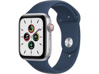Apple Watch SE (1.Gen) GPS + Cellular 40mm silber mit Sportarmband abyssblau