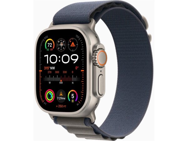 Apple Watch Ultra 2 49mm Titan GPS + Cellular Alpine Loop Blau Medium