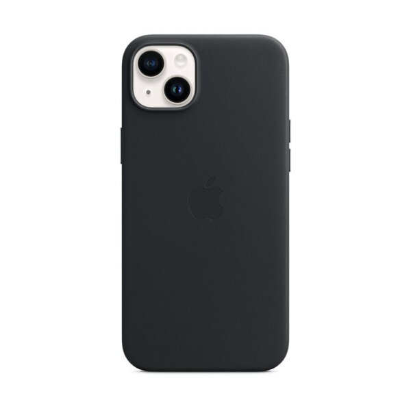 iPhone 14 Leather Case midnight-black
