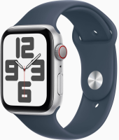 Apple Watch SE (2.Gen) 2022 (GPS + Cellular) 40mm silber/sturmblau