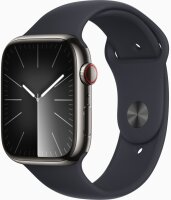 Apple Watch Series 9 (GPS + Cellular) 45mm Graphite Stainless Steel Case Midnight M/L