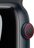 Apple Watch Nike Series 7 GPS + Cellular 45mm Aluminium Mitternacht mit Sportarmband anthrazit/schwarz
