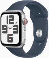 Apple Watch SE (2.Gen) 2022 (GPS + Cellular) 44mm silber/sturmblau