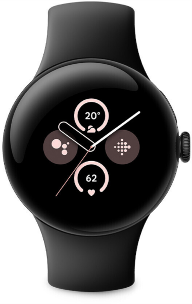 Google Pixel Watch 2 Matte Black mit Sportarmband Obsidian Wi-Fi