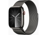 Apple Watch Series 9 GPS + Cellular 45mm Edelstahl graphit Milanaise-Armband graphit