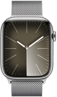 Apple Watch Series 9 GPS + Cellular 41mm Edelstahl silber Milanaise-Armband silber