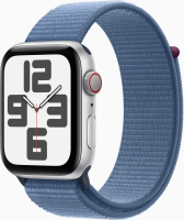 Apple Watch SE (2.Gen) 2023 GPS + Cellular 44mm silber Sport Loop winterblau