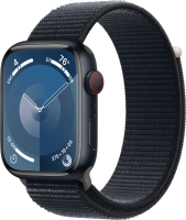 Apple Watch Series 9 GPS + Cellular 41mm Aluminium Mitternacht Sport Loop