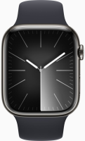 Apple Watch Series 9 GPS + Cellular 45mm Edelstahl graphit/Mitternacht S/M