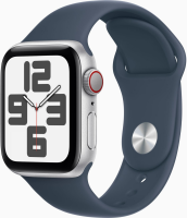 Apple Watch SE (2.Gen) 2023 GPS + Cellular 40mm Aluminium silber/sturmblau M/L