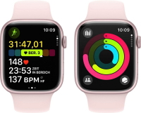 Apple Watch Series 9 GPS 45mm Aluminium rosé/hellrosa S/M