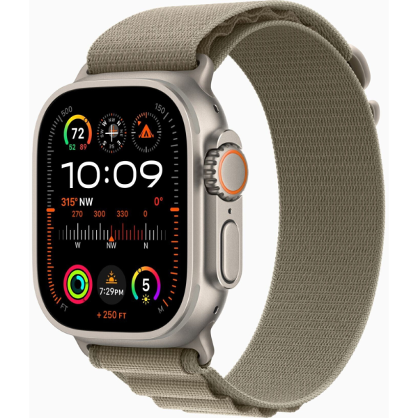 Apple Watch Ultra 2 49mm Titan GPS + Cellular Alpine Loop Olive Large