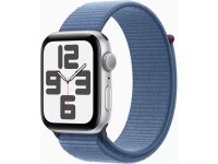 Apple Watch SE 2022 GPS 40mm silber mit Sport Loop winterblau