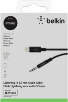 Belkin Lightning auf 3,5mm AUX Kabel 0,9m blk