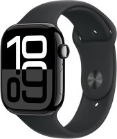 Apple Watch Series 10 (GPS + Cellular) 42mm Aluminium Diamantschwarz/Schwarz S/M