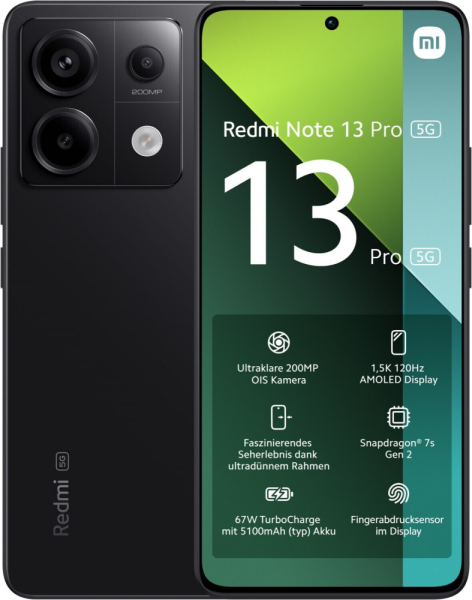 Xiaomi Redmi Note 13 Pro 5G 256GB Midnight Black