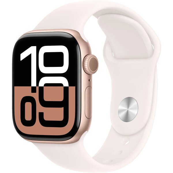 Apple Watch Series 10 (GPS + Cellular) 46mm Aluminium Rosegold/blassrosa M/L