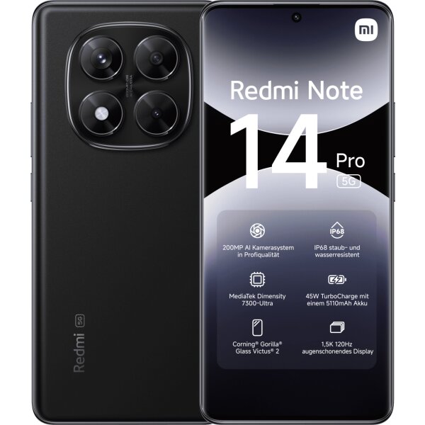 Xiaomi Redmi Note 14 Pro 5G 256GB/8GB Midnight Black