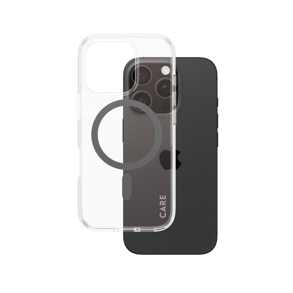 CARE iPhone16 Pro ClearCase Schwarz MagSafe