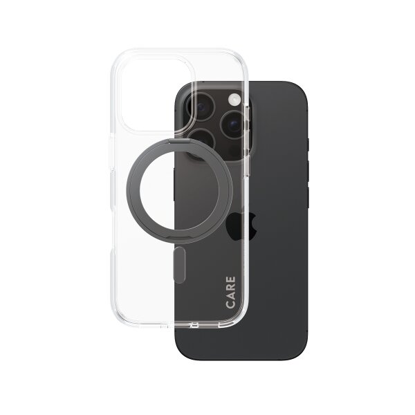 CARE iPhone16 Pro Kickstand Case Schwarz MagSafe