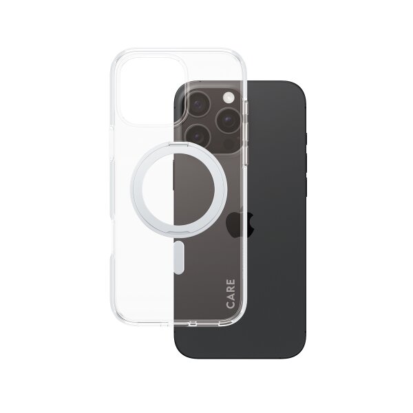 CARE iPhone16 Pro Max Kickstand Case Silber MagSafe