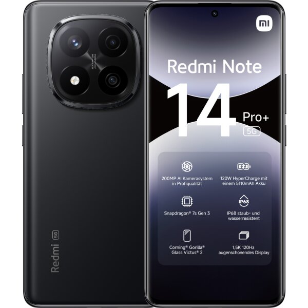 Xiaomi Redmi Note 14 Pro+ 5G 256GB/8GB schwarz
