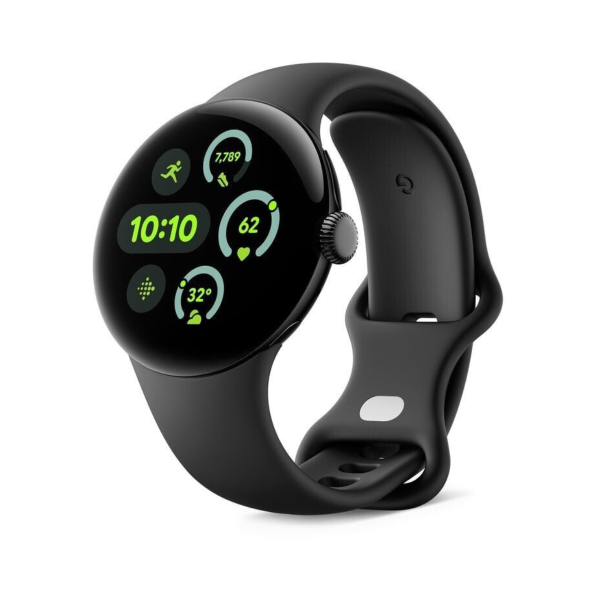 Google Pixel Watch 3 (LTE) 45mm Matte Black mit Sportarmband Obsidian