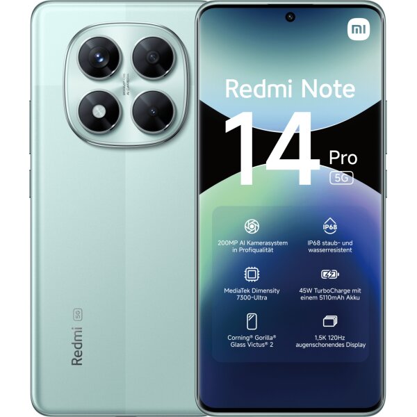 Xiaomi Redmi Note 14 Pro 5G 256GB/8GB Coral Green